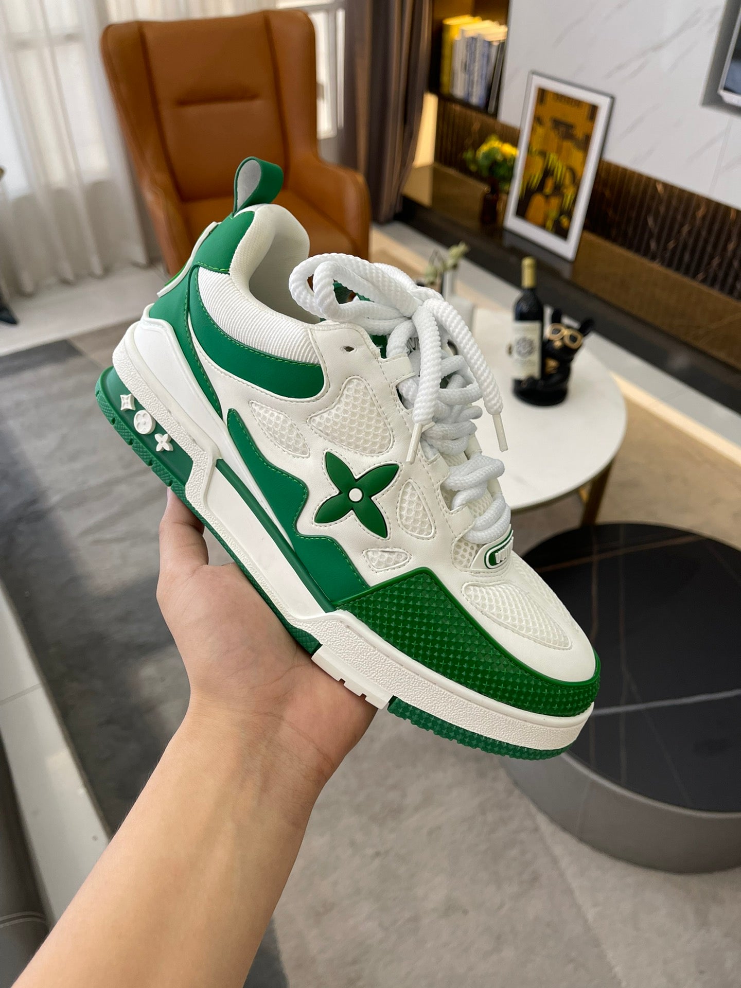 Louis Vuitton Trainer High Green