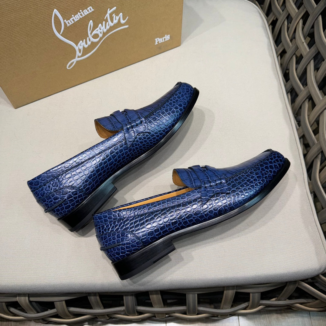 Christian Louboutin Loafer Blue - Leather Look