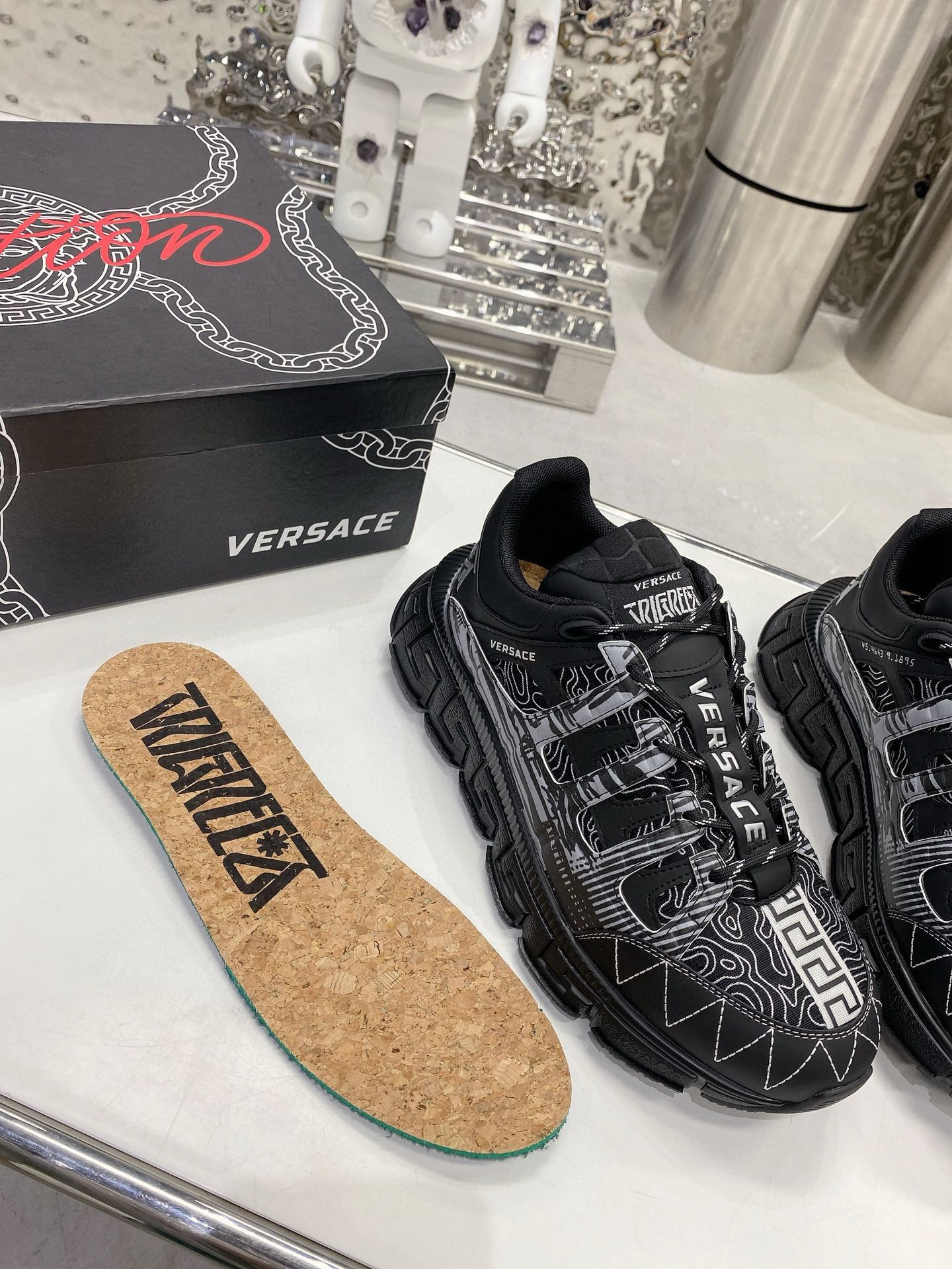 Versace Trigreca Sneakers Black