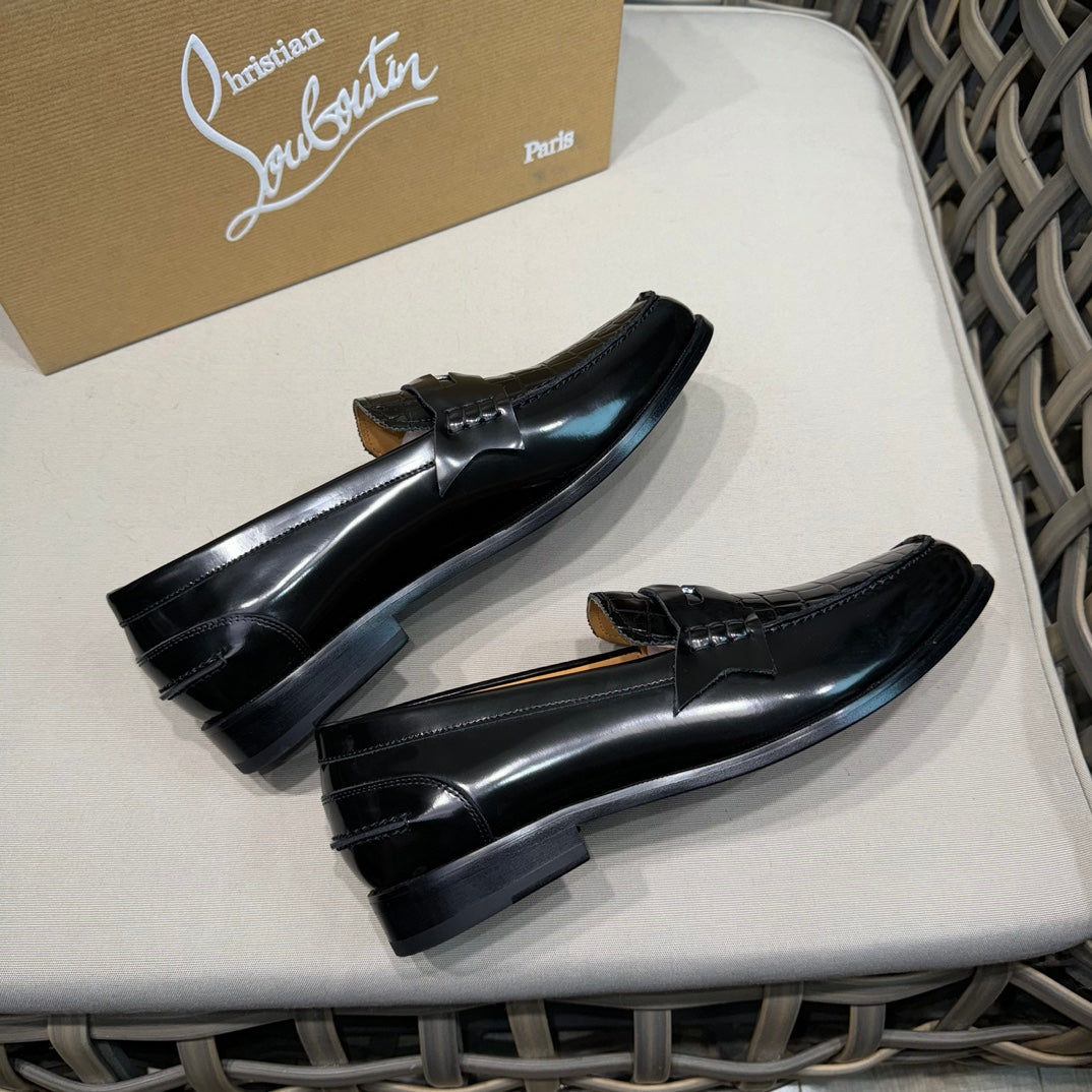 Christian Louboutin Loafer - Leather Look Black