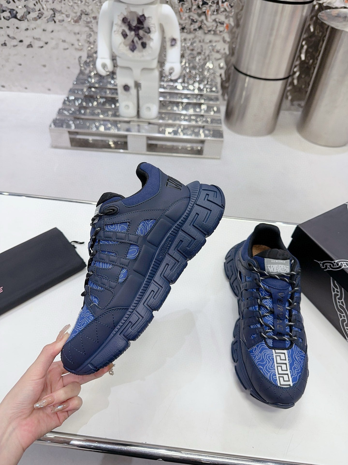 Versace Trigreca Sneakers Blue