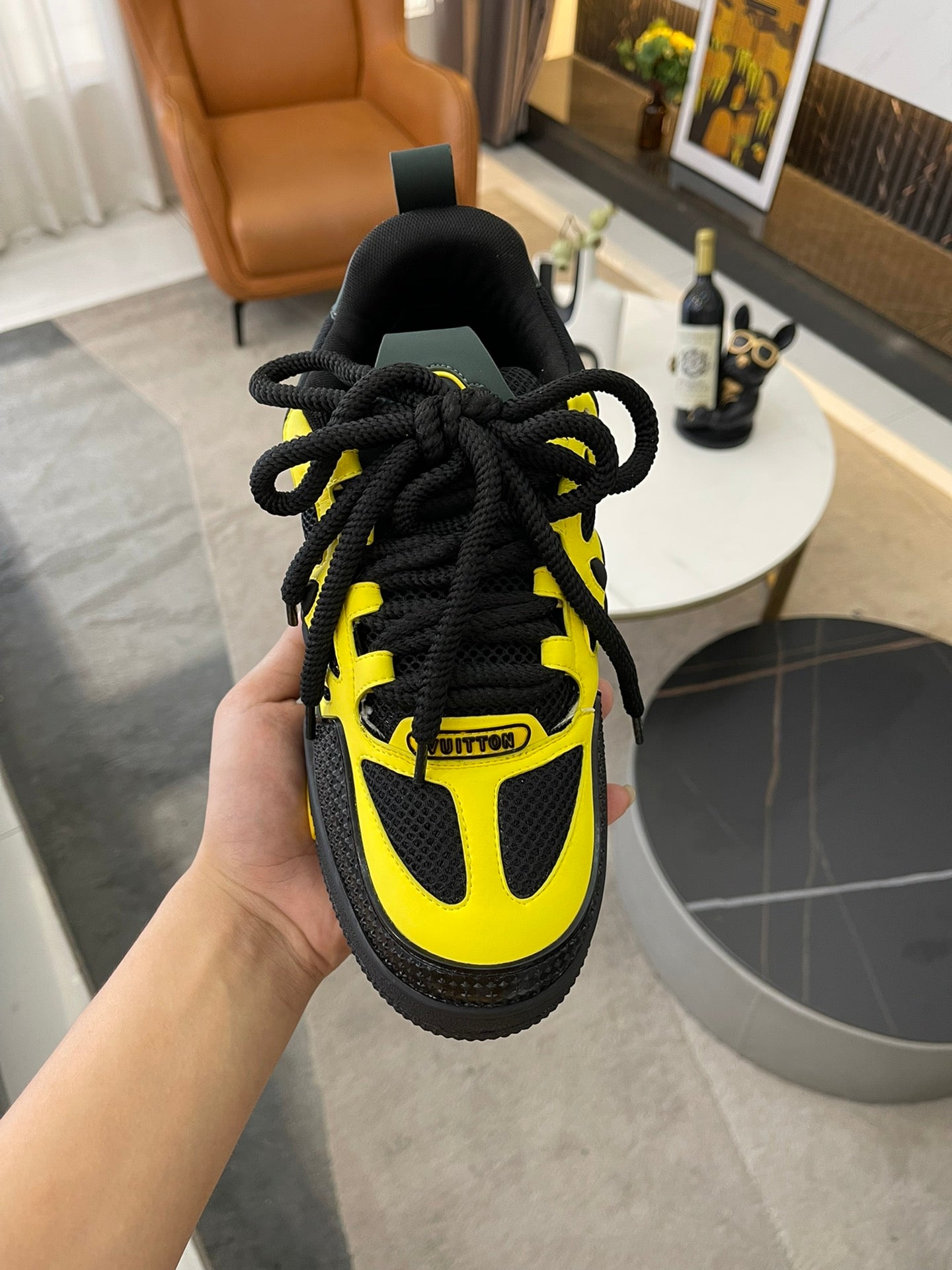 Louis Vuitton Trainer High Black & Yellow