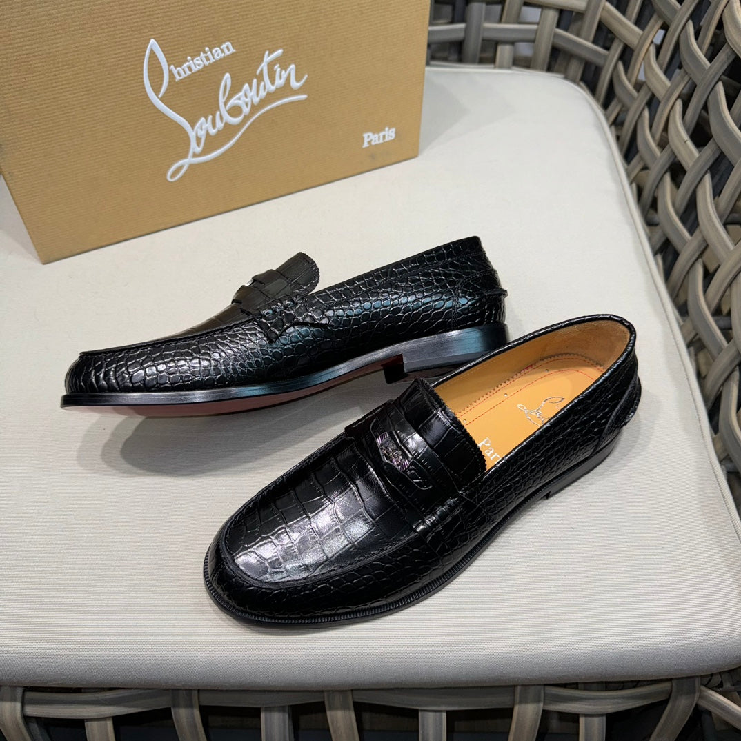 Christian Louboutin Loafer Black - Leather Look