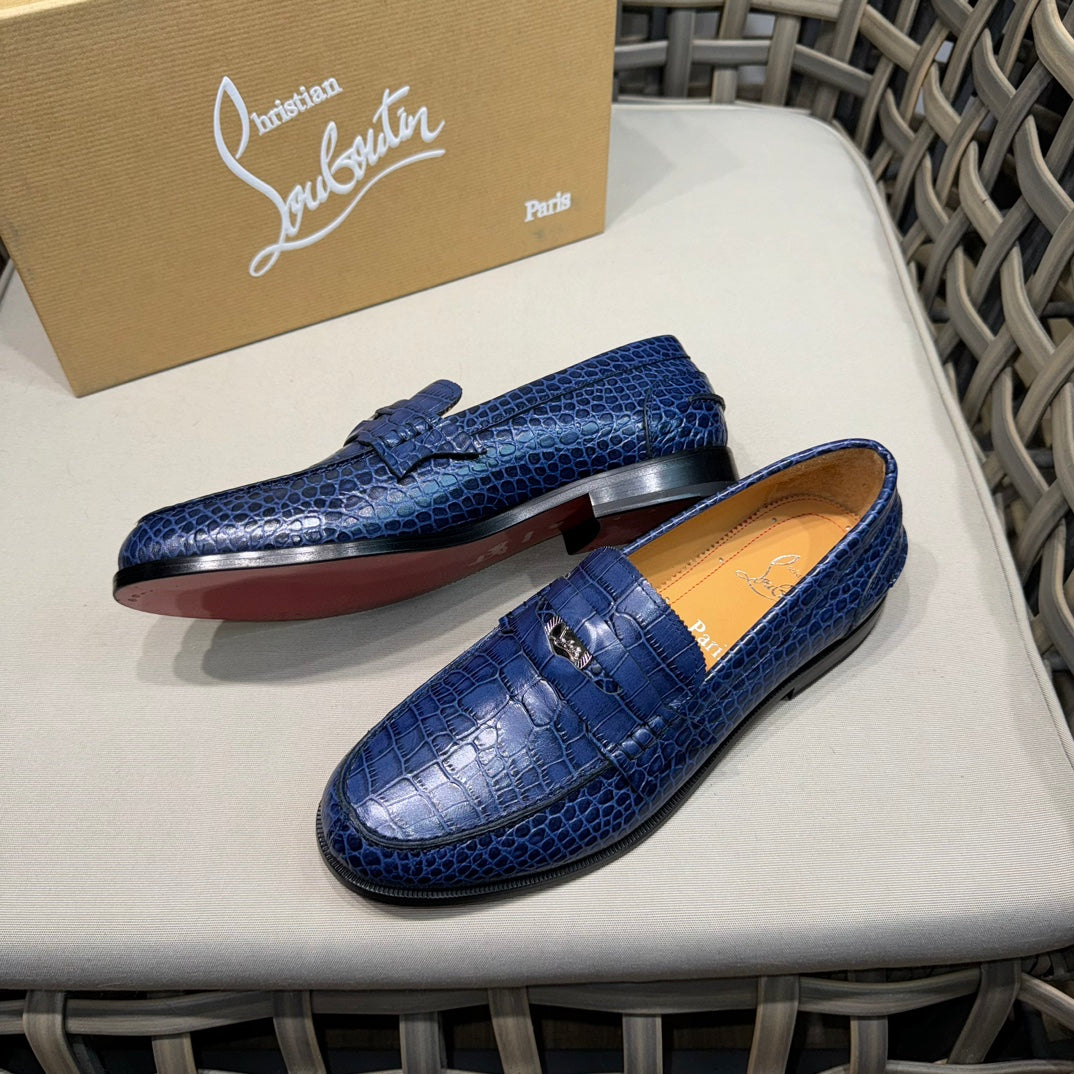 Christian Louboutin Loafer Blue - Leather Look