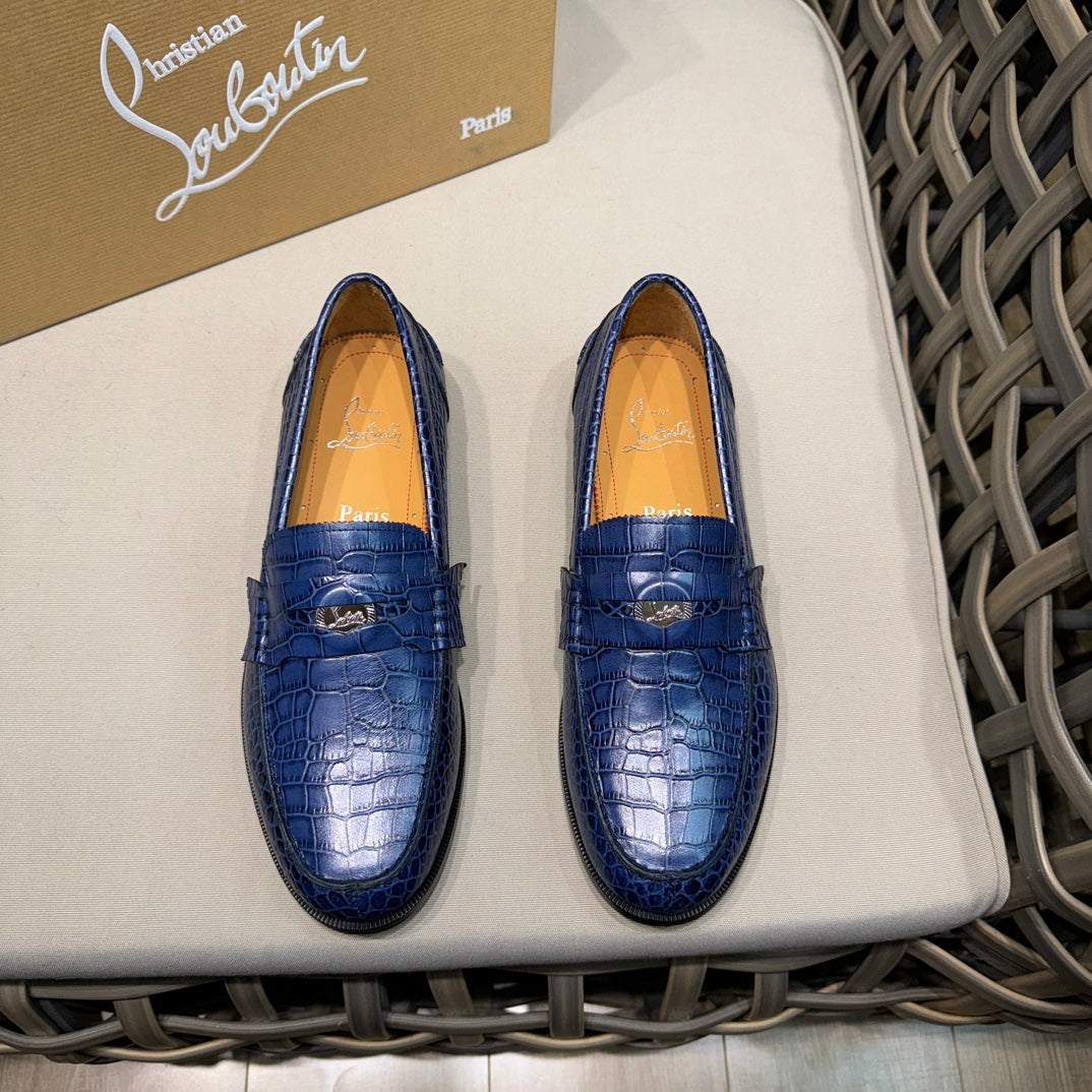 Christian Louboutin Loafer Blue - Leather Look