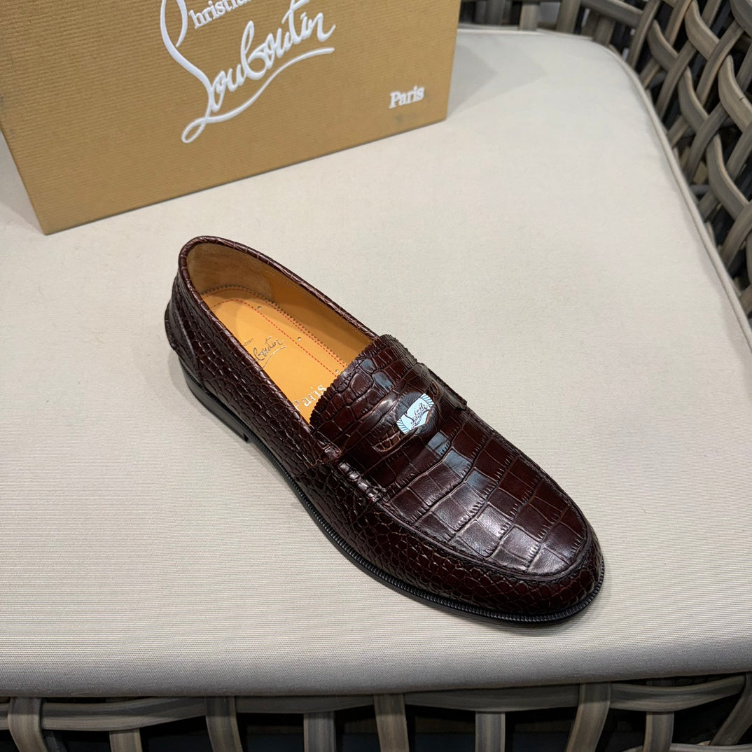 Christian Louboutin Loafer Brown - Leather Look