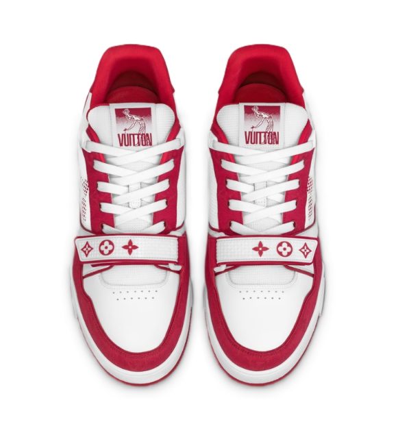 Louis Vuitton Trainer Sneaker Red White