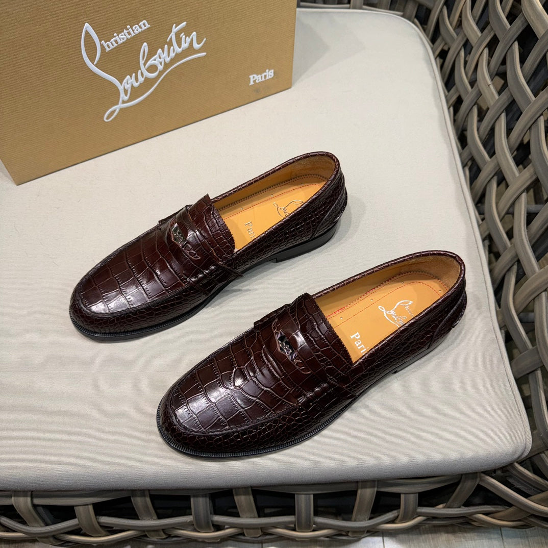 Christian Louboutin Loafer Brown - Leather Look