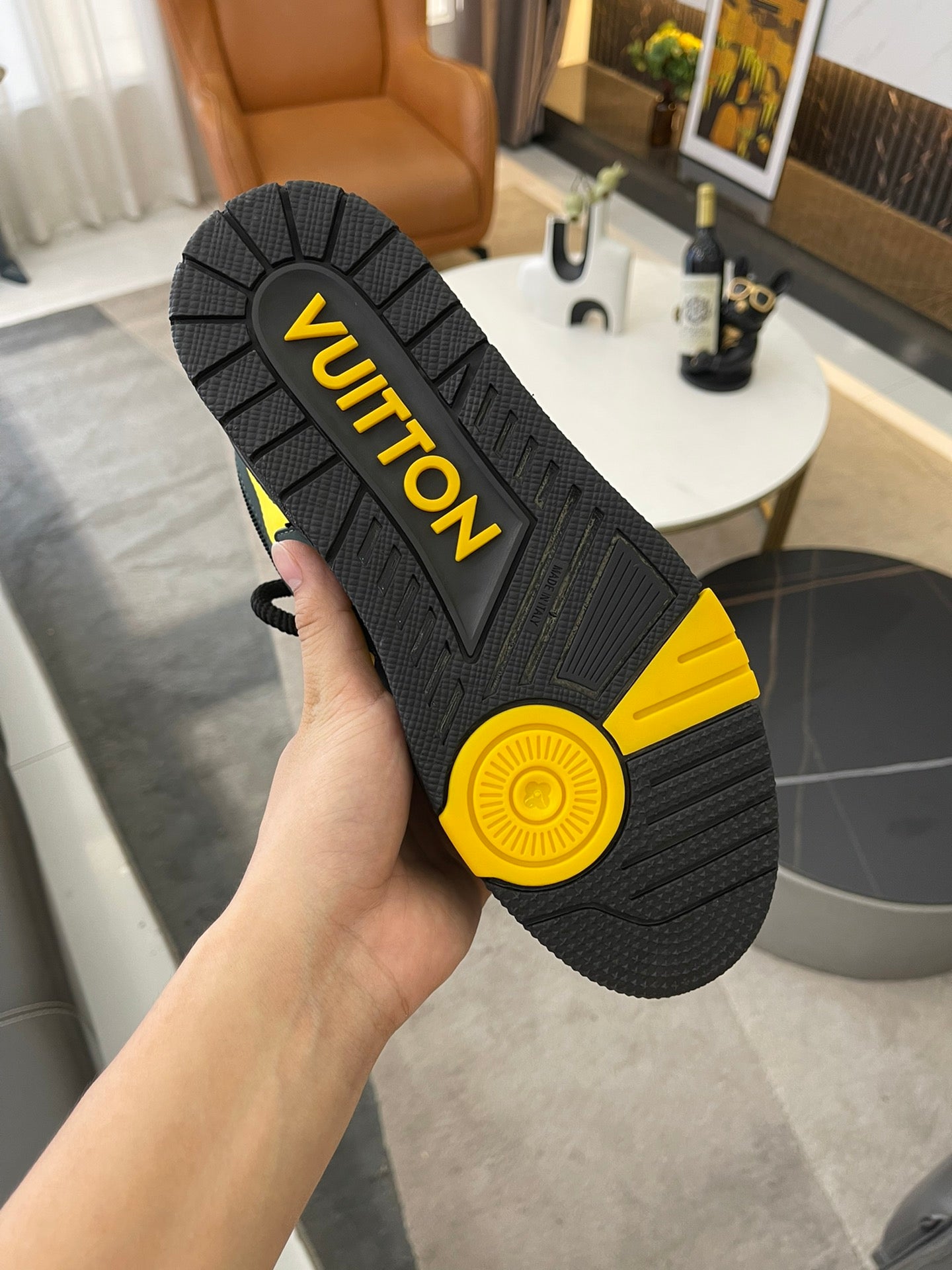 Louis Vuitton Trainer High Black & Yellow