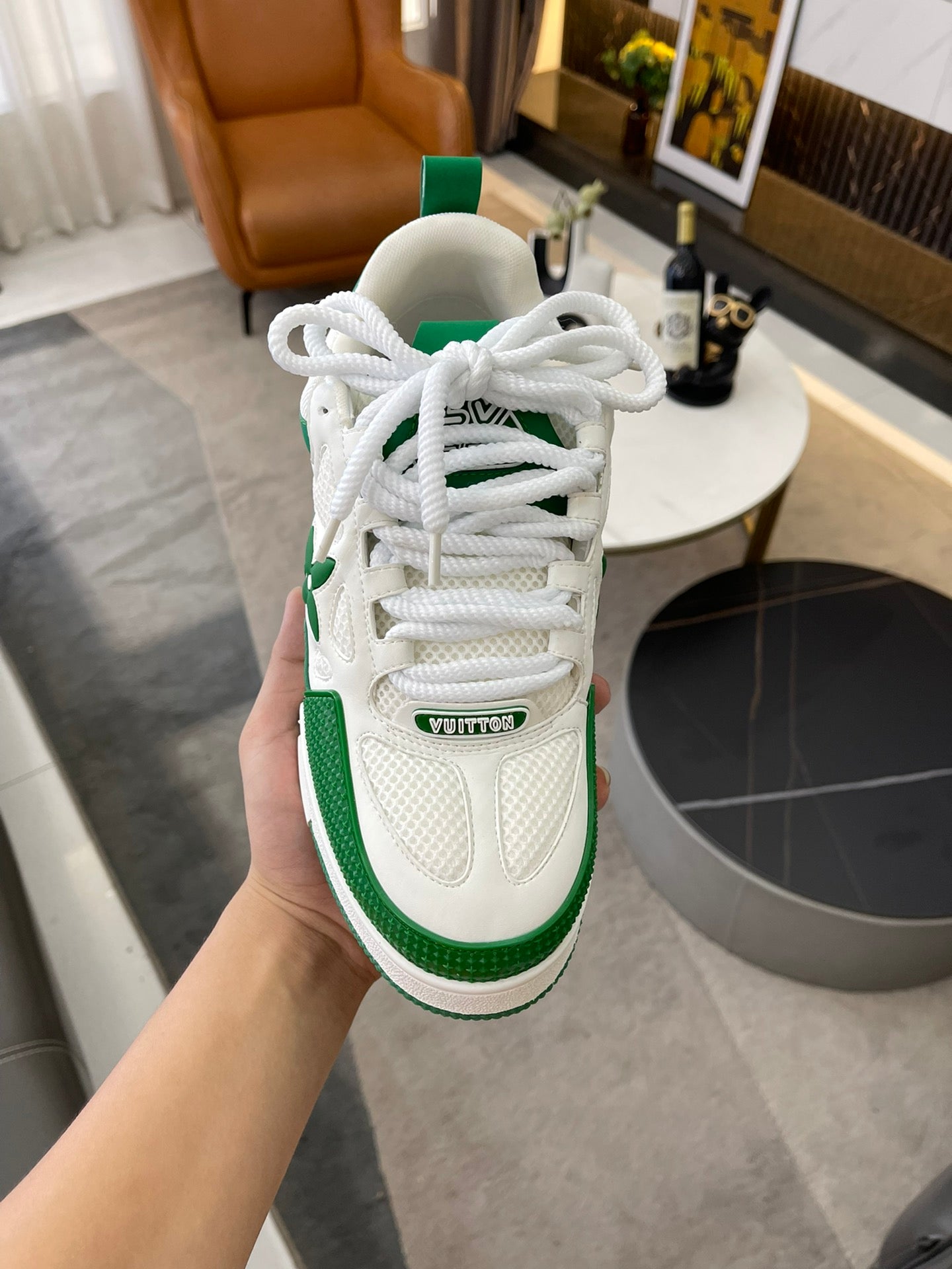 Louis Vuitton Trainer High Green