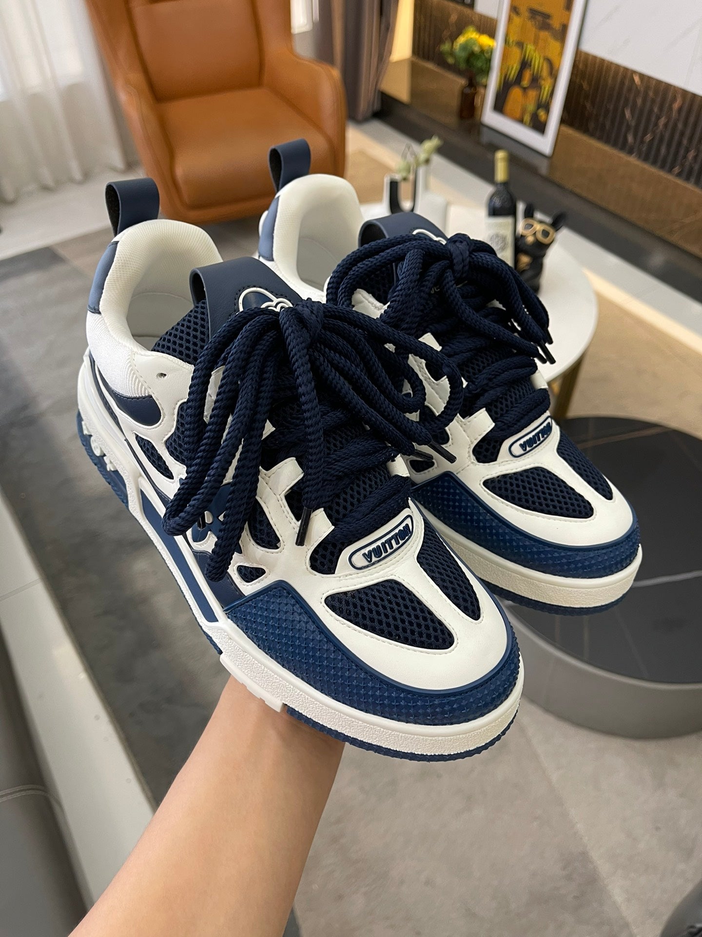 Louis Vuitton Trainer High Blue