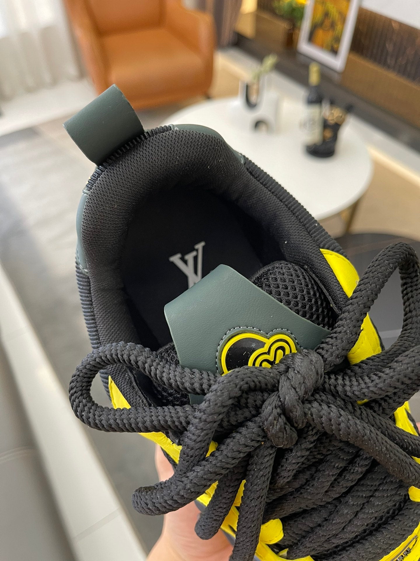 Louis Vuitton Trainer High Black & Yellow