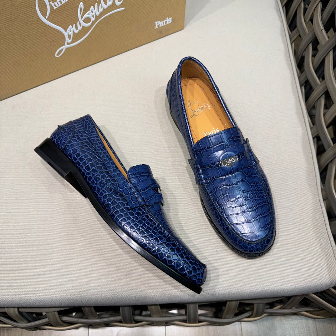 Christian Louboutin Loafer Blue - Leather Look