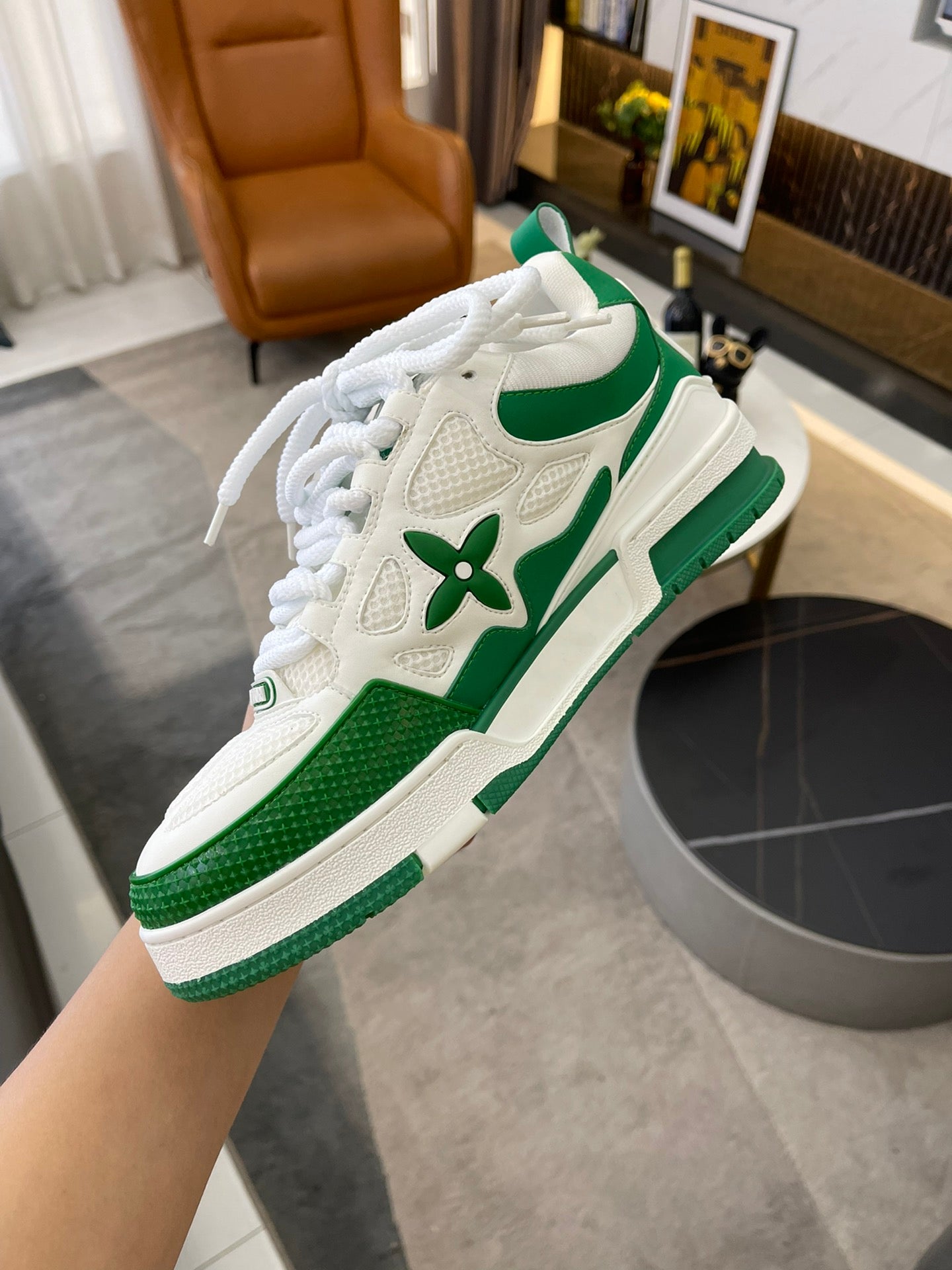 Louis Vuitton Trainer High Green