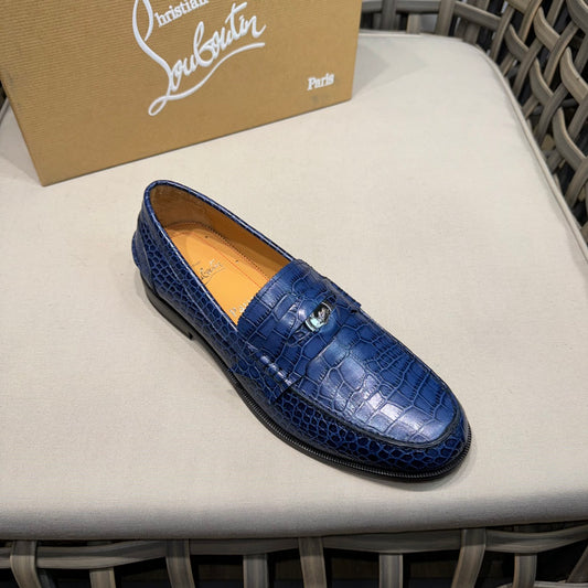 Christian Louboutin Loafer Blue - Leather Look