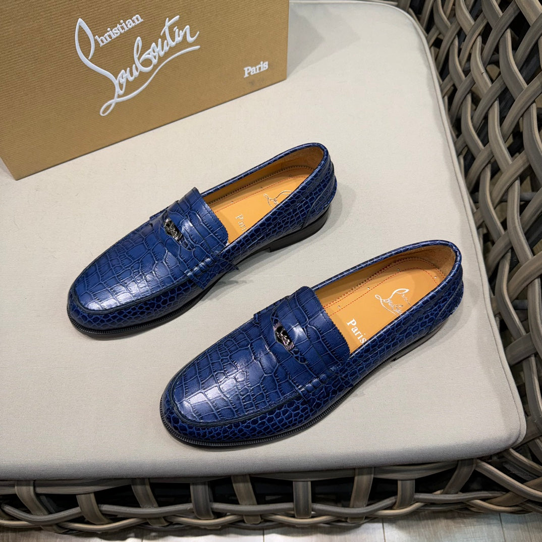 Christian Louboutin Loafer Blue - Leather Look