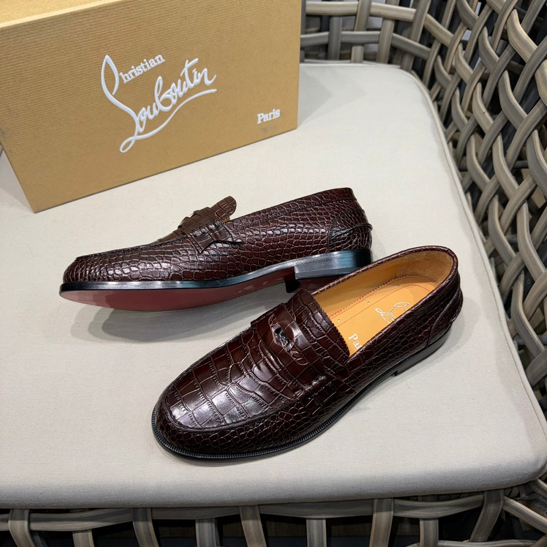 Christian Louboutin Loafer Brown - Leather Look