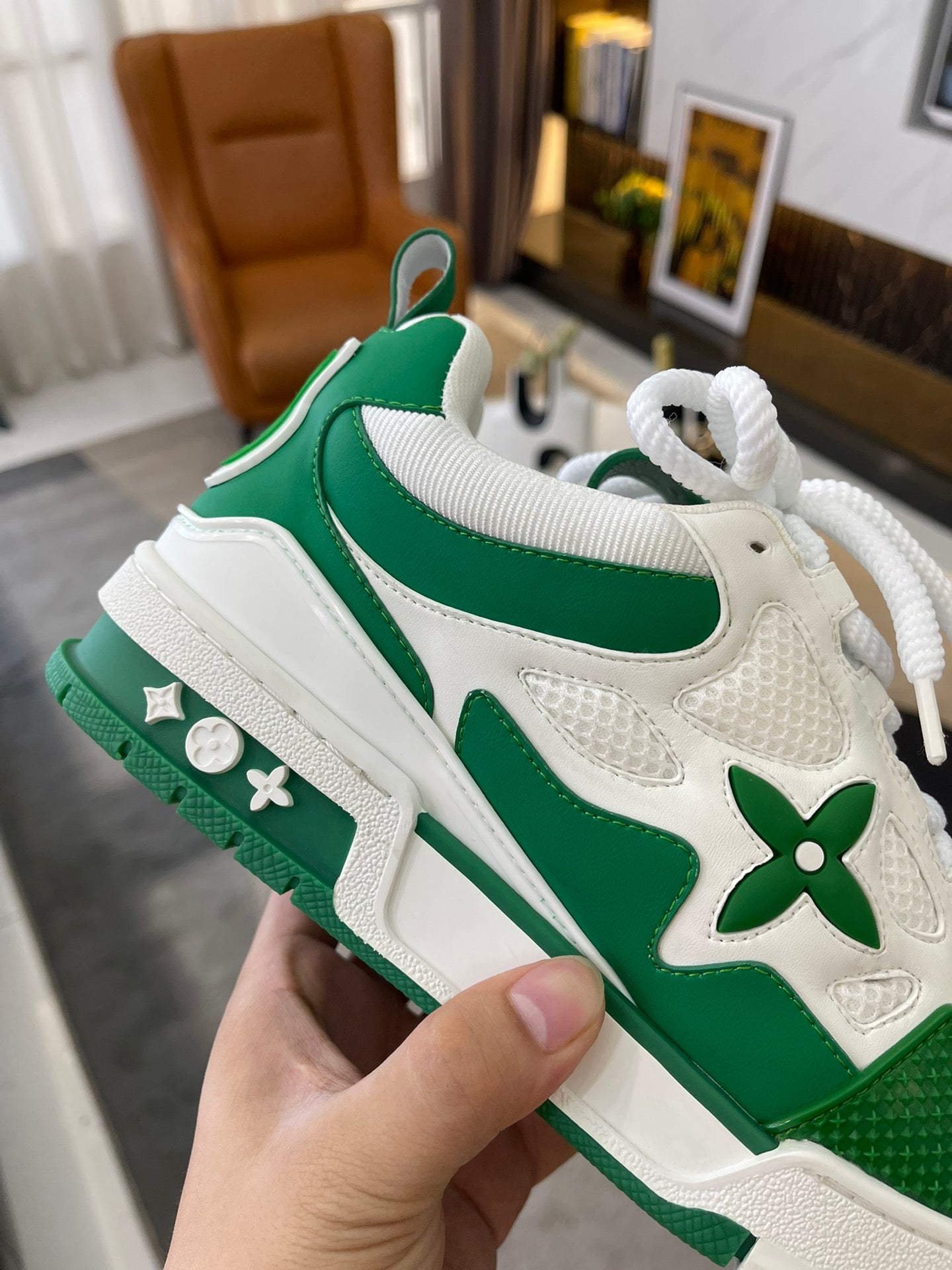 Louis Vuitton Trainer High Green